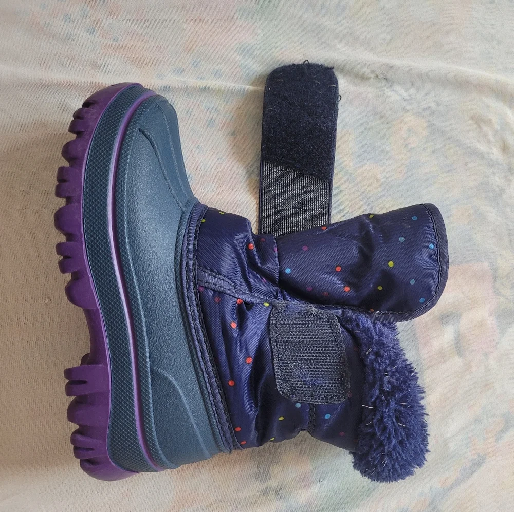 Cat & Jack Girls Blue Thermolite Snow Boots Size 7